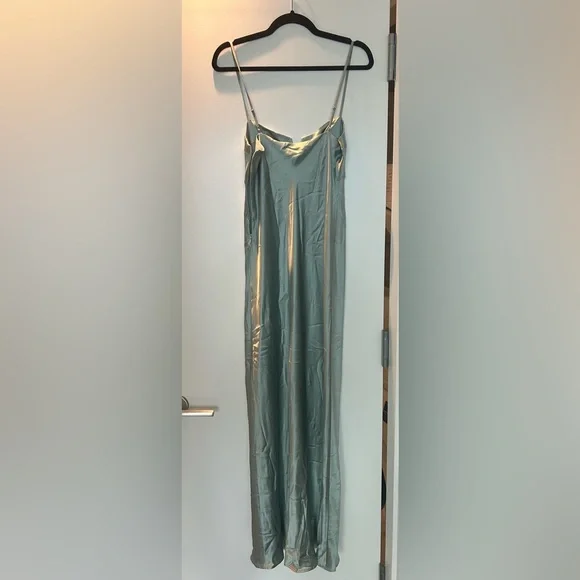 NWT Reformation Brie Silk Dress in Aquamarine